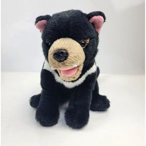 Korimco Dizzy Tasmanian Devil Plush Realistic With Open Mouth and Teeth 10"